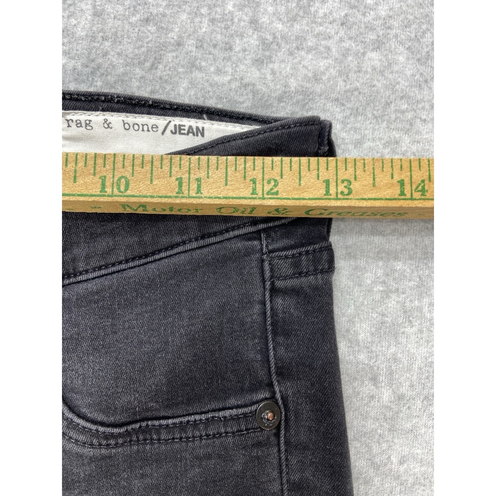 Rag And Bone Womens Jeans 26x28 Black Jean Distressed Skinny Legging Frayed Hem - Picture 3 of 12